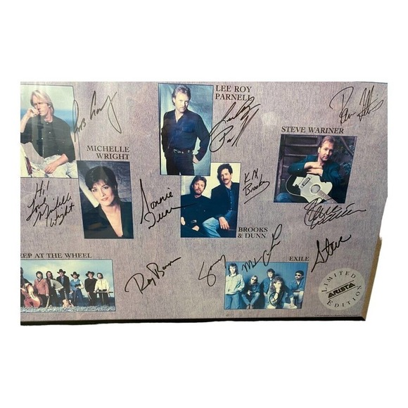 Vintage 1991 Country Singers Signed Poster Alan Jackson Broke & Dunn Diamond Rio - Picture 6 of 12
